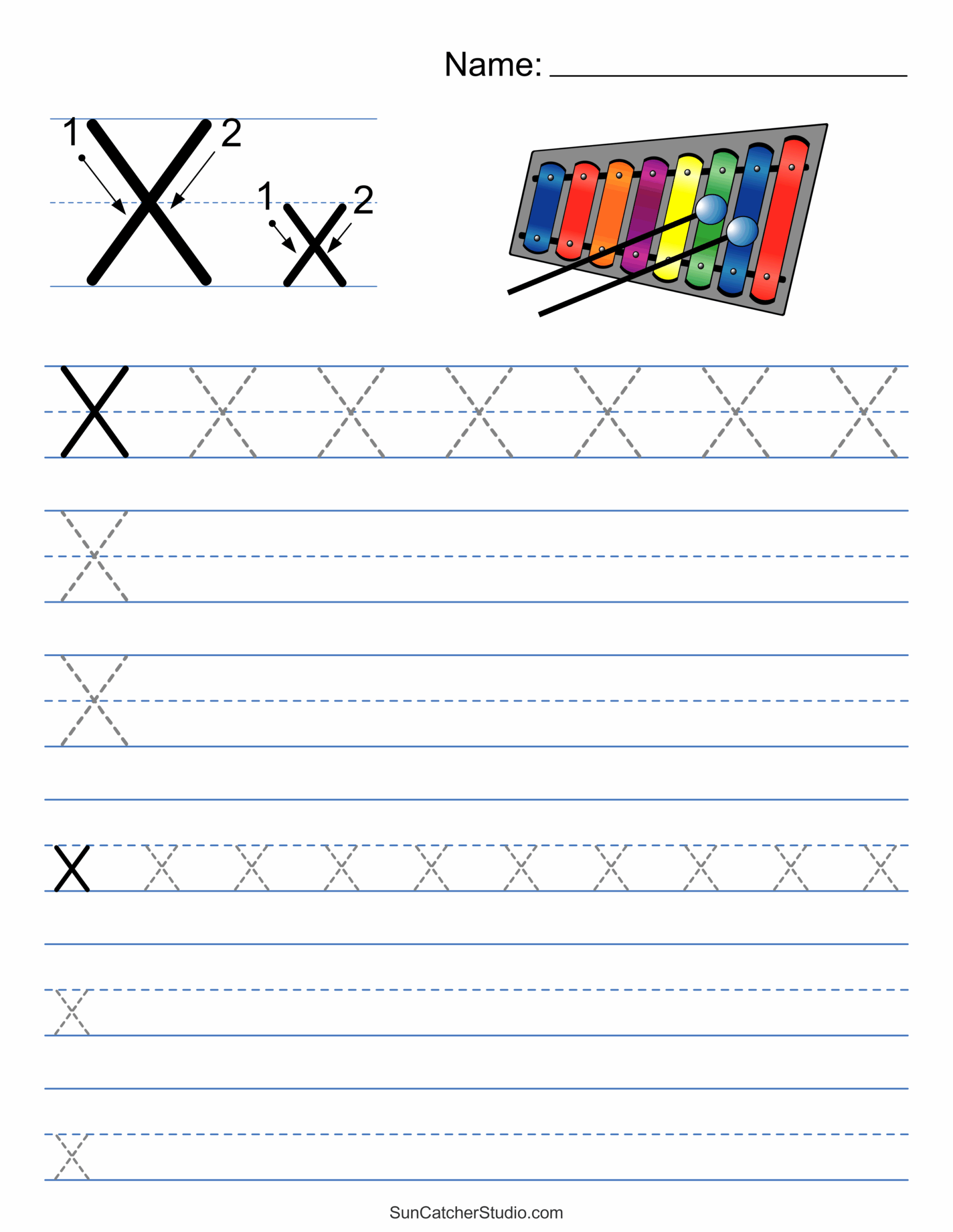 Tracing Alphabet Letters Printable Handwriting Worksheets Free Printables Monograms Design Tools Patterns DIY Projects