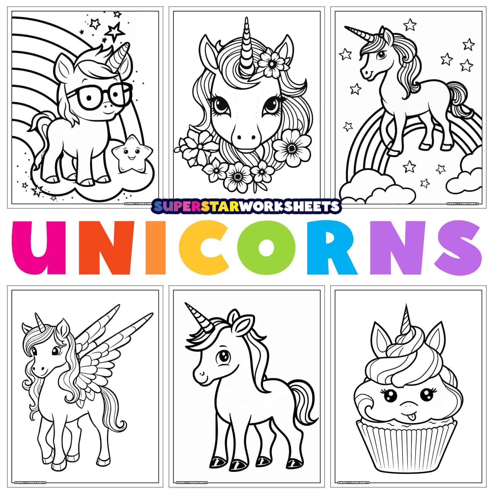 unicorn coloring pages printable free