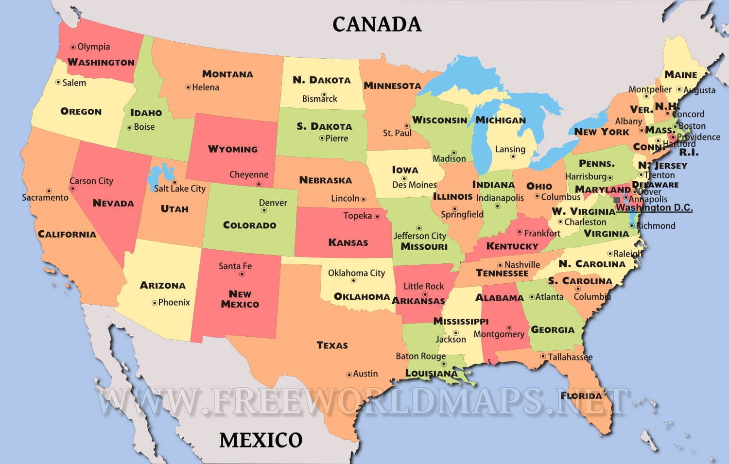 United States Political Map