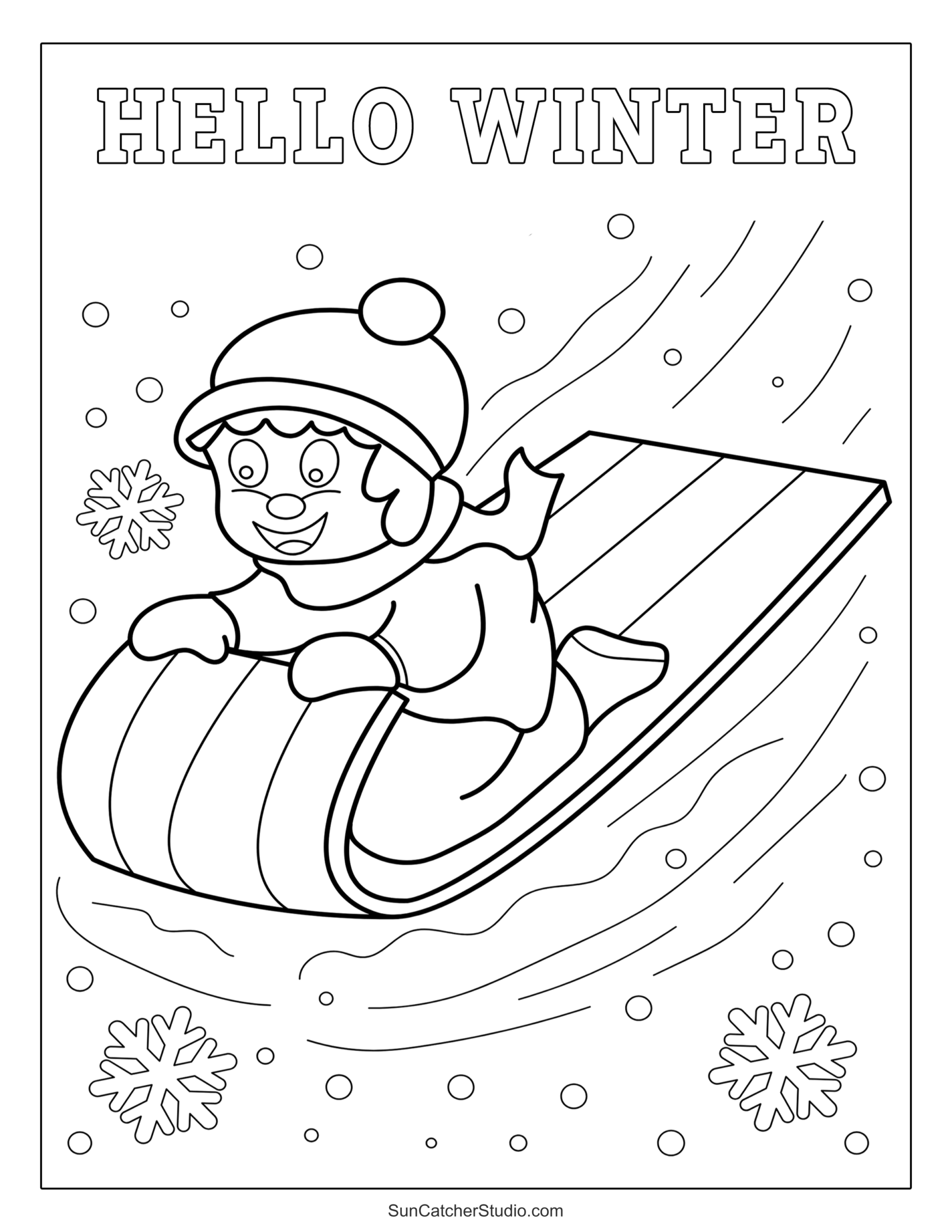 winter coloring pages free printable