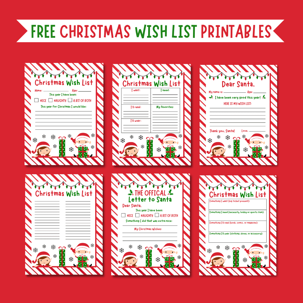 10 Free Christmas Wish List Printables For Kids Prudent Penny Pincher