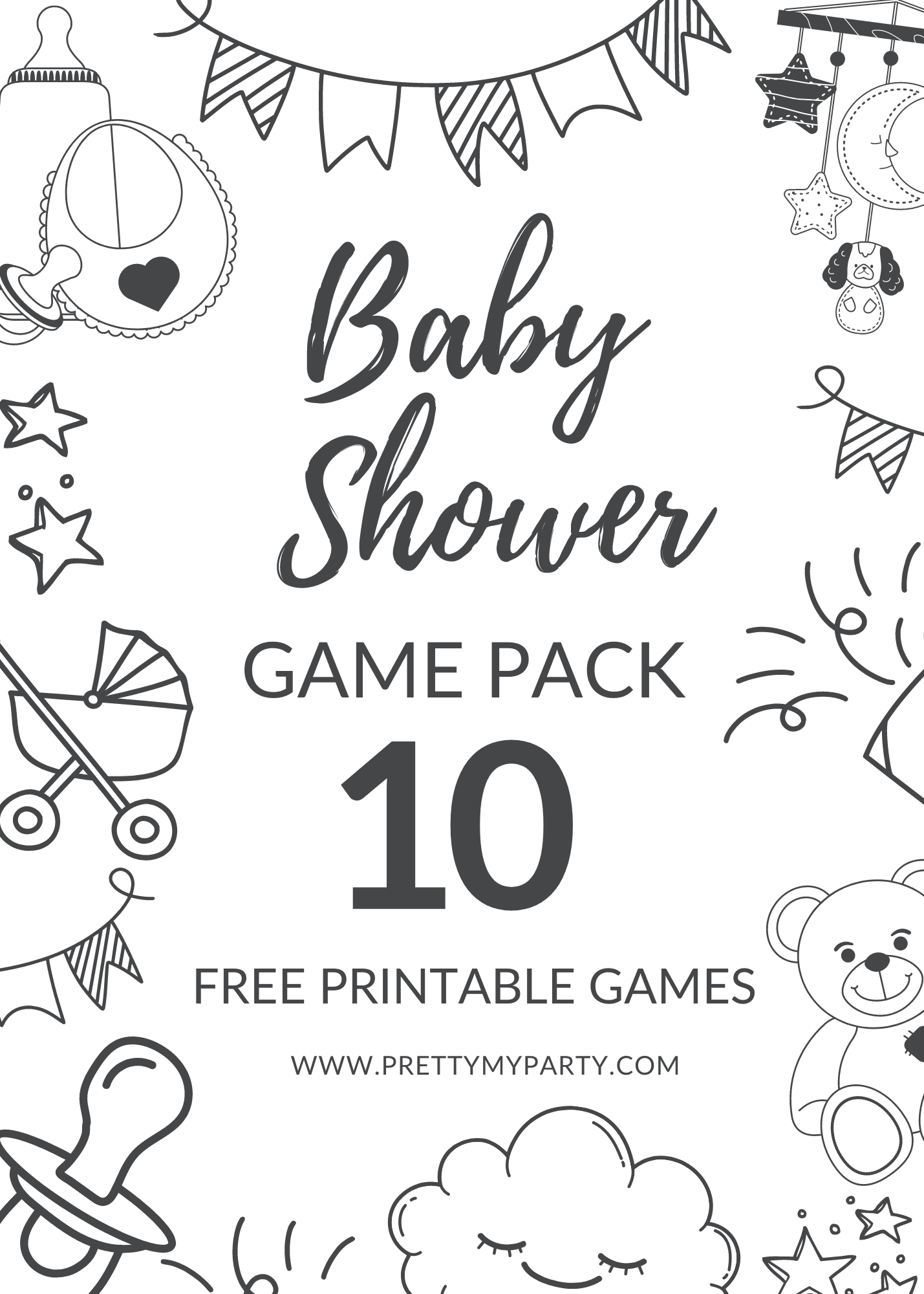 free printable baby shower games