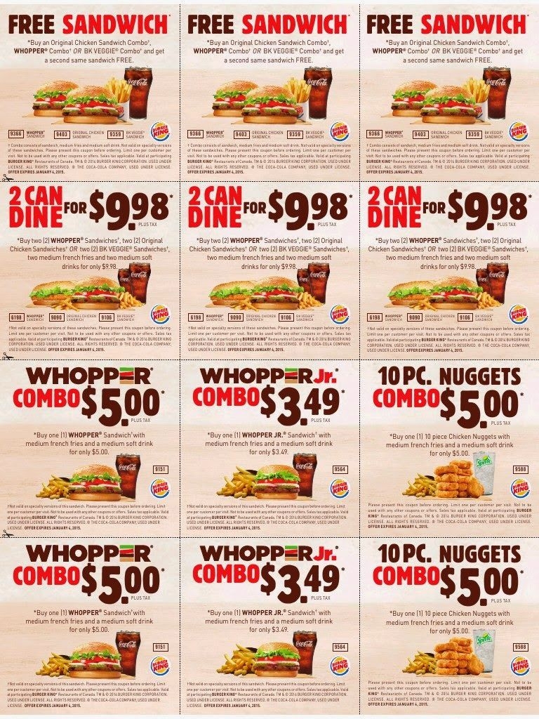 Burger King Coupons Printable