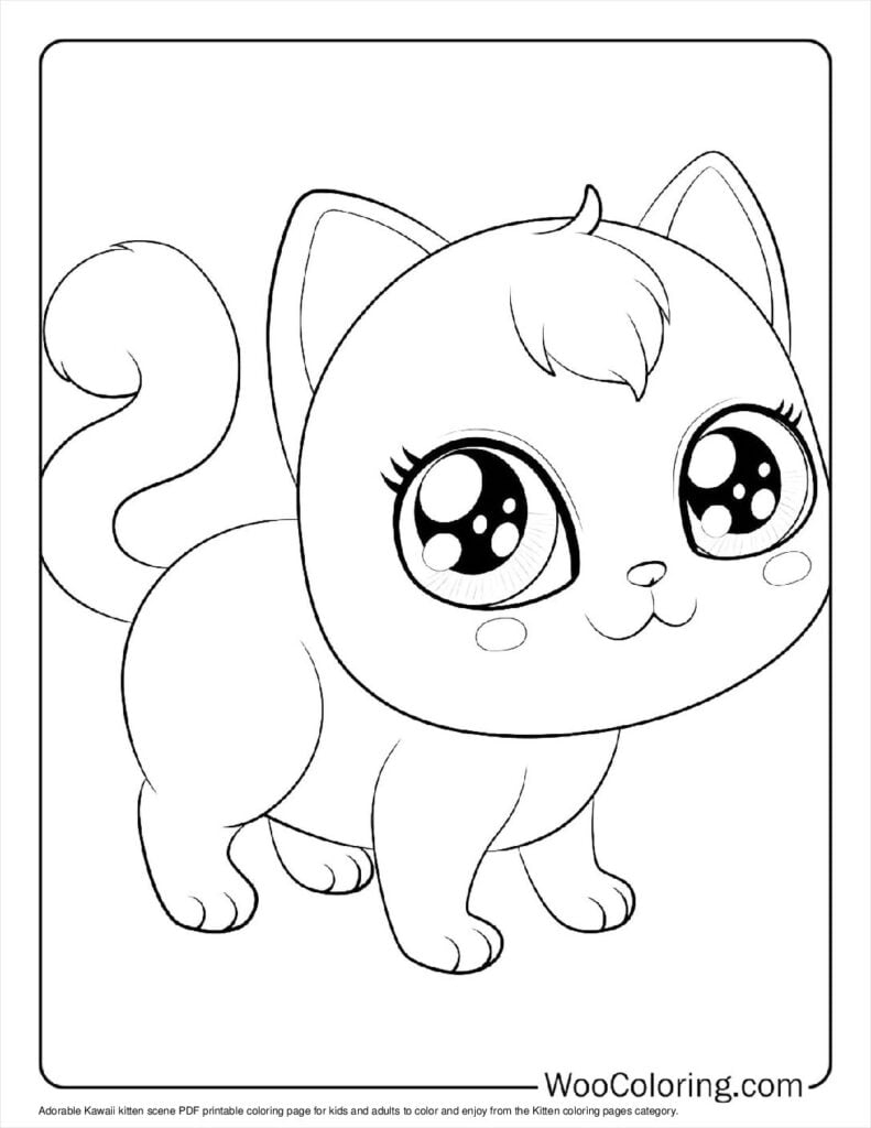 kitten printable coloring pages