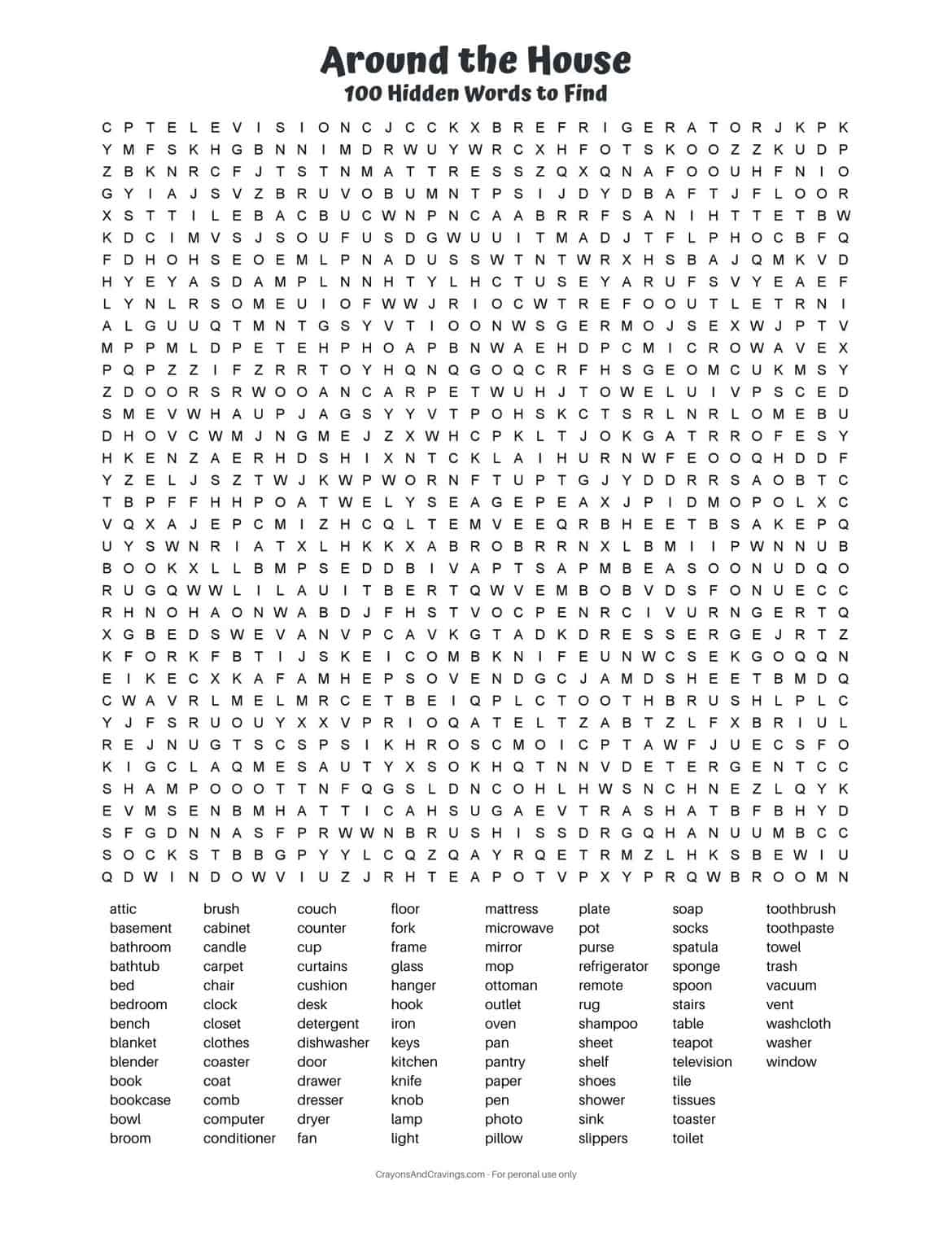 Hard Printable Word Searches