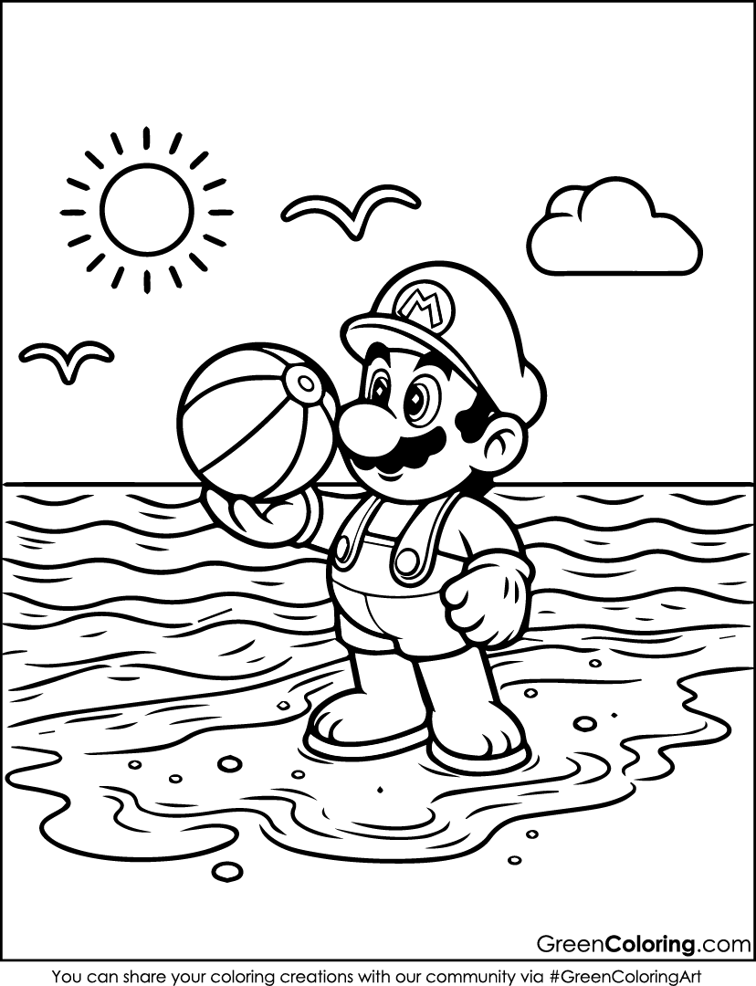 Super Mario Coloring Printables