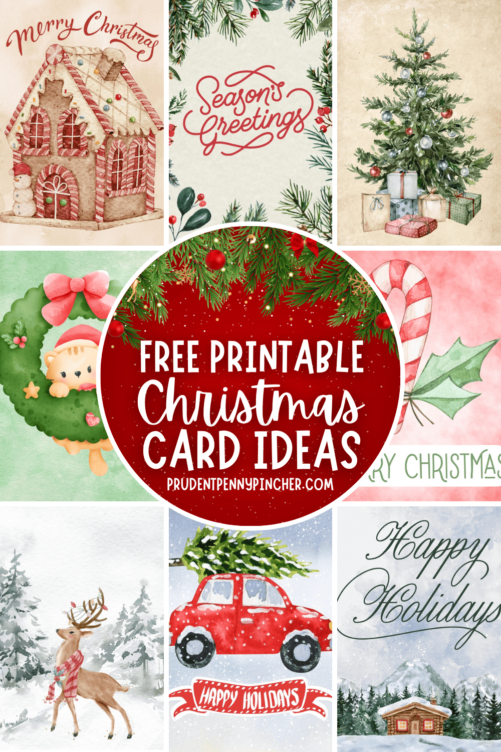 20 Free Christmas Printable Cards Prudent Penny Pincher