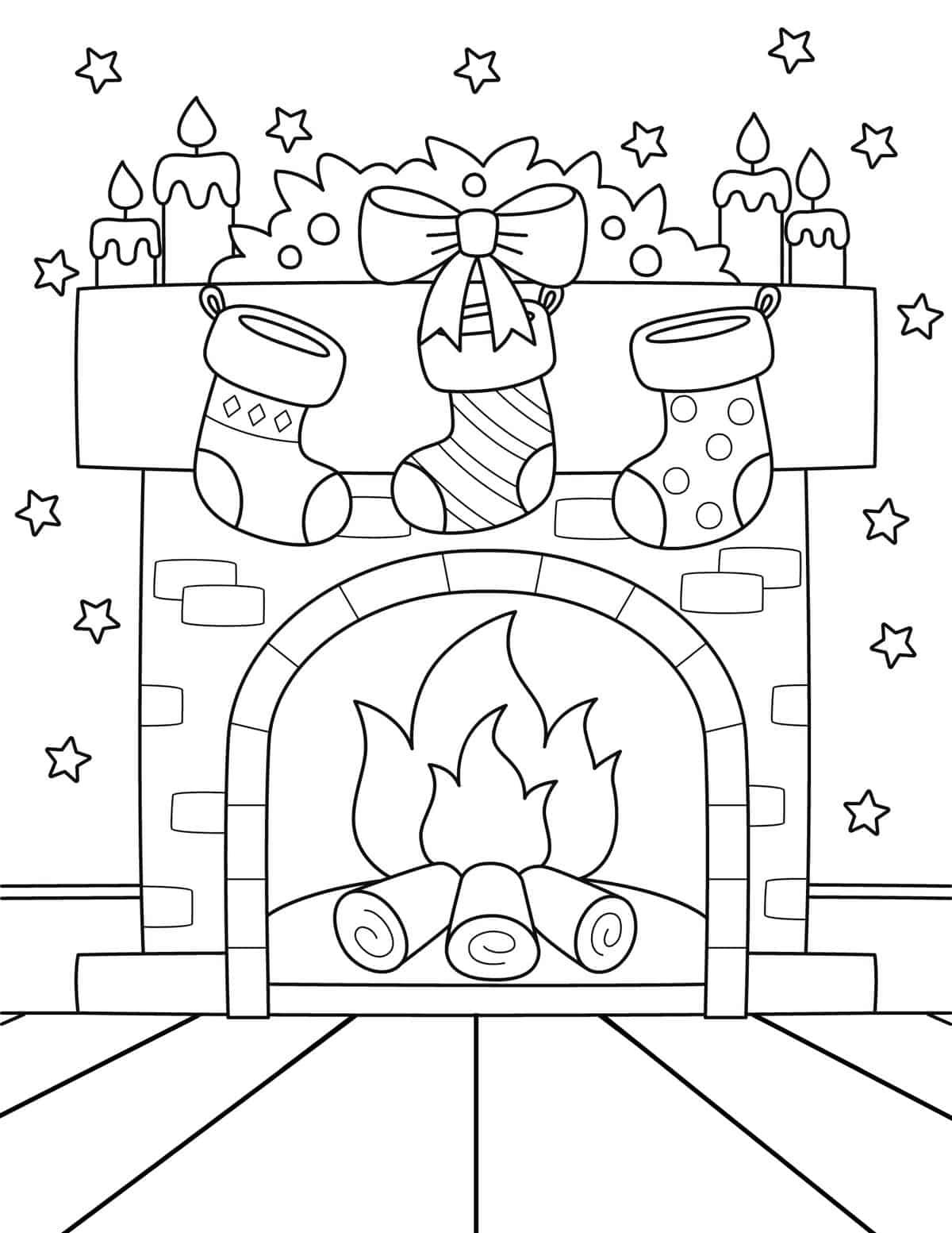 christmas coloring in pages printable