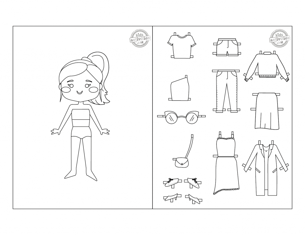 20 Pages Of Paper Dolls To Print Color Cut Play Kids Activities Blog