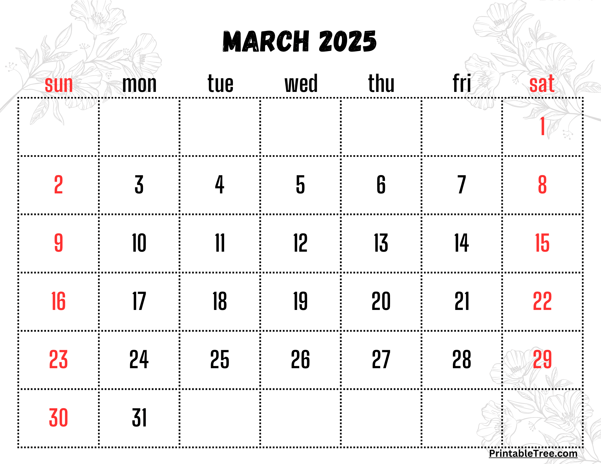 printable calendar march 2025 with holidays