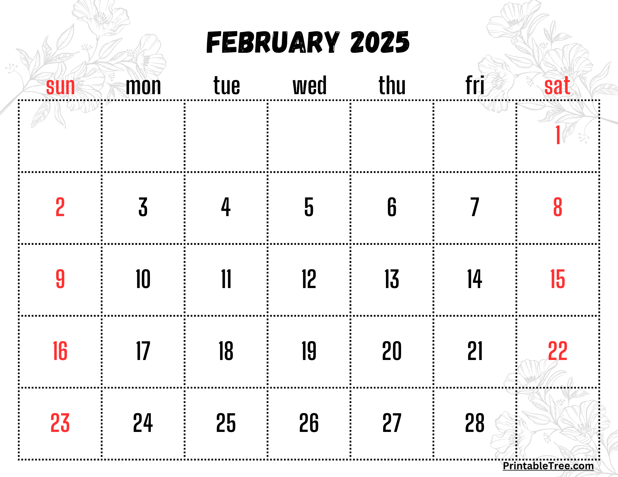 february 2025 calendar with holidays printable