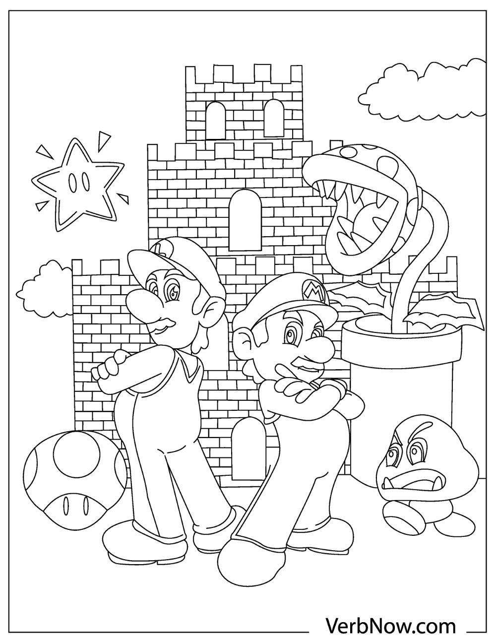 mario printable coloring sheets