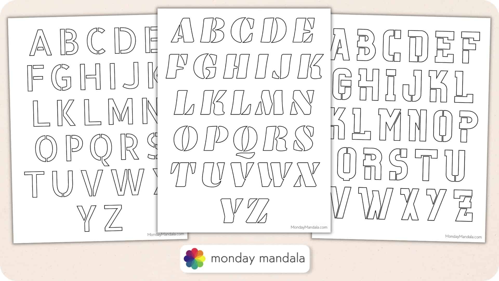 free printable alphabet stencils
