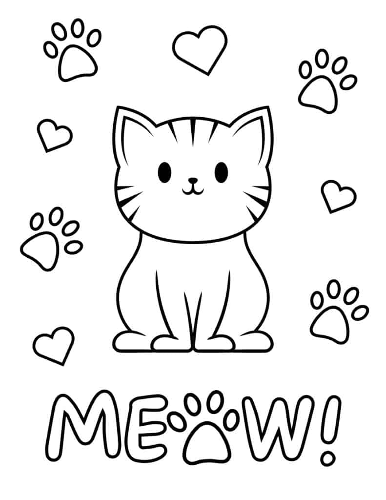 free printable coloring pages of cats