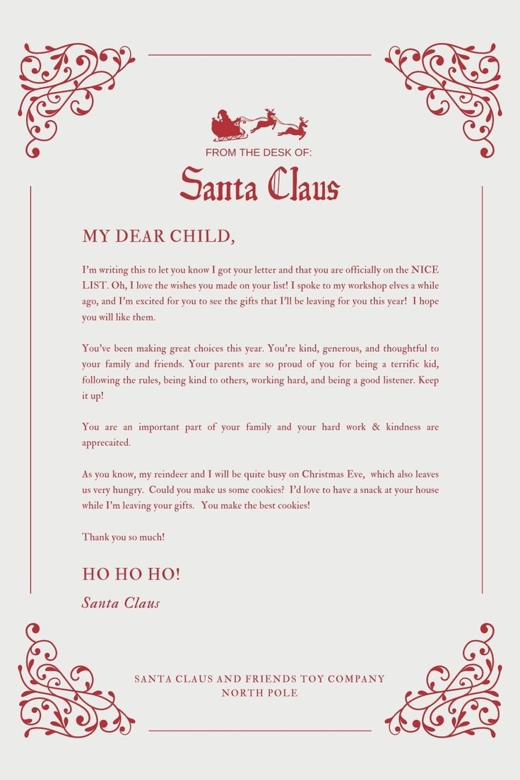 free printable letters from santa