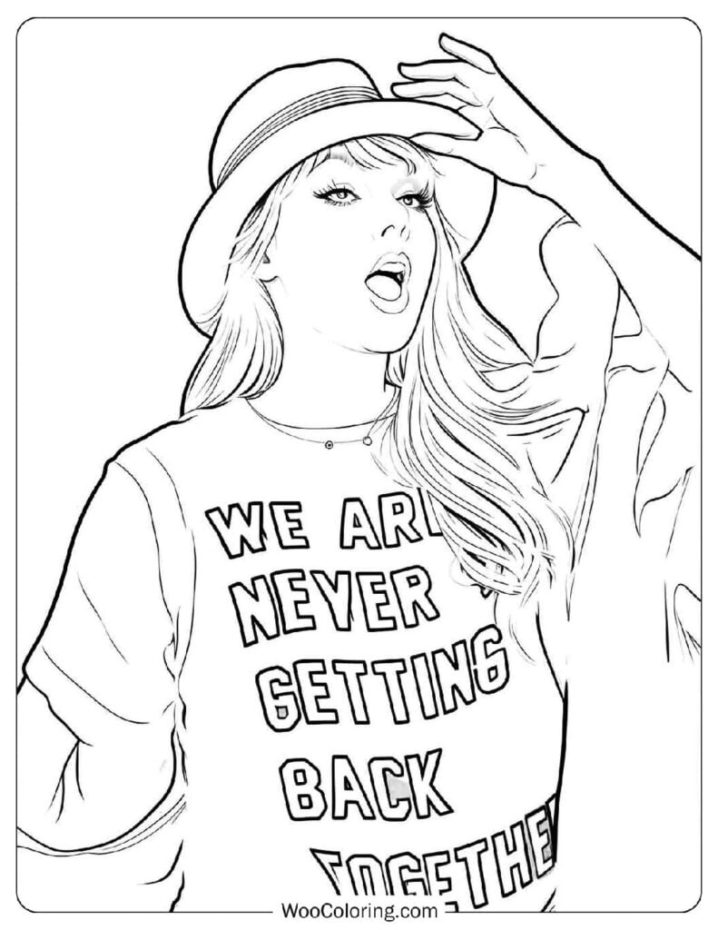 Taylor Swift Coloring Pages Printable