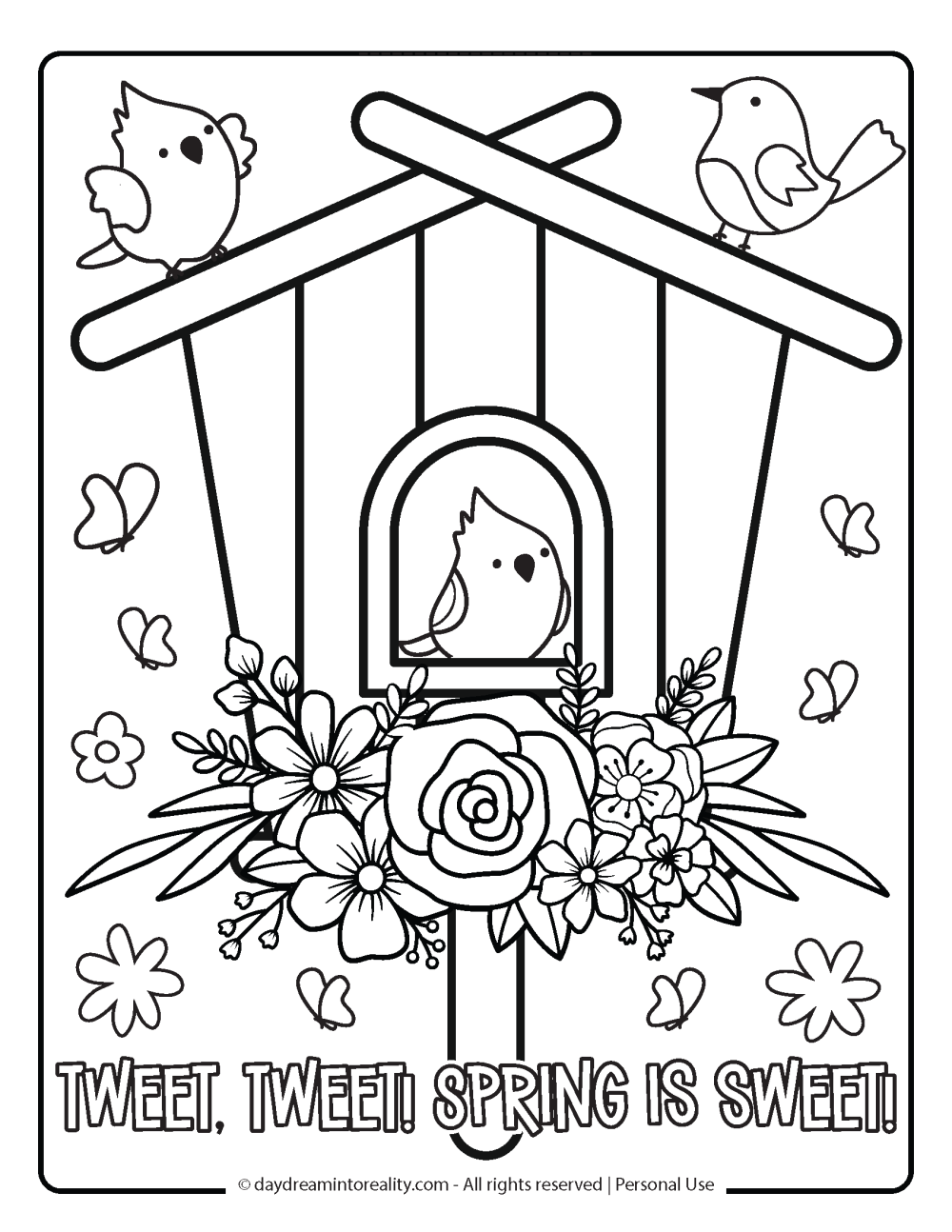 printable coloring pages flowers themed for spring