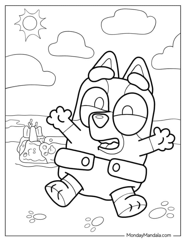 free printable bluey coloring pages