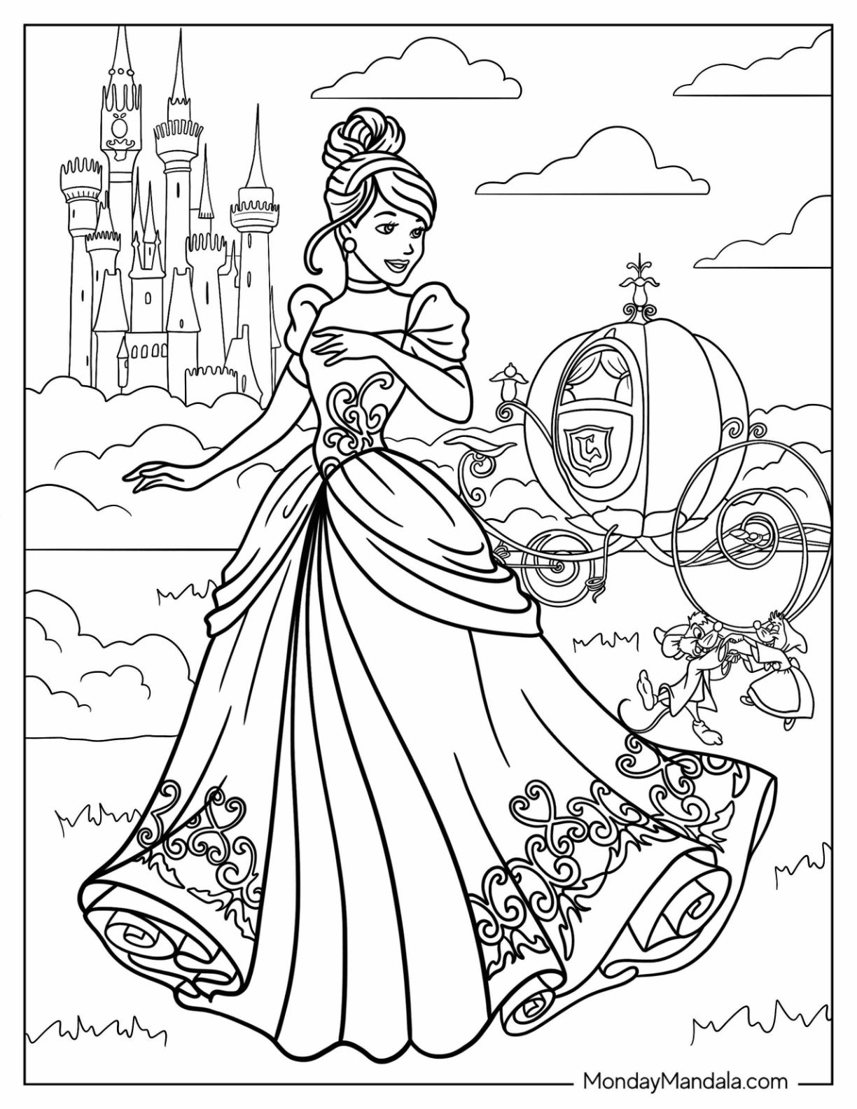 Princess Coloring Pages Printable Free