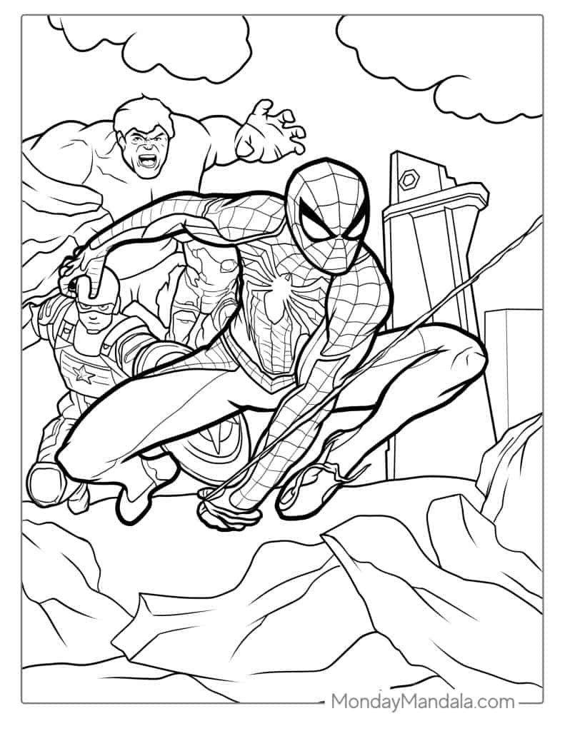printable spiderman coloring pages