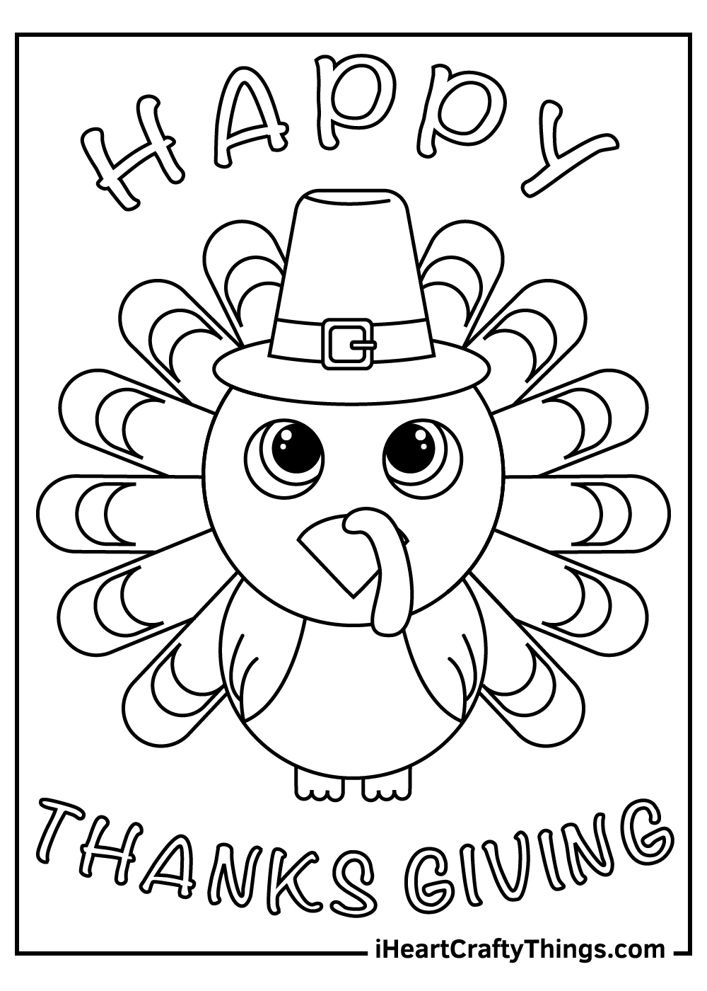 Printable Turkey Coloring Pages Thanksgiving Themed