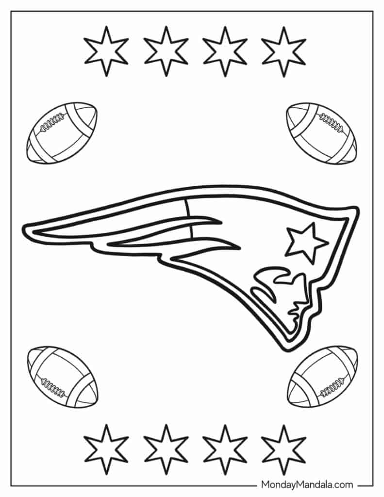 printable football coloring pages with logos