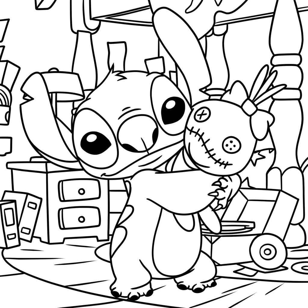 stitch coloring pages printable