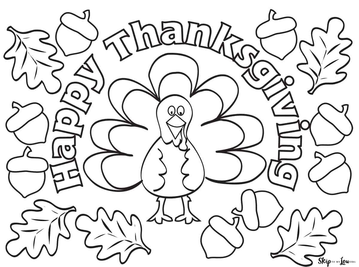 Thanksgiving Free Printable Coloring Pages