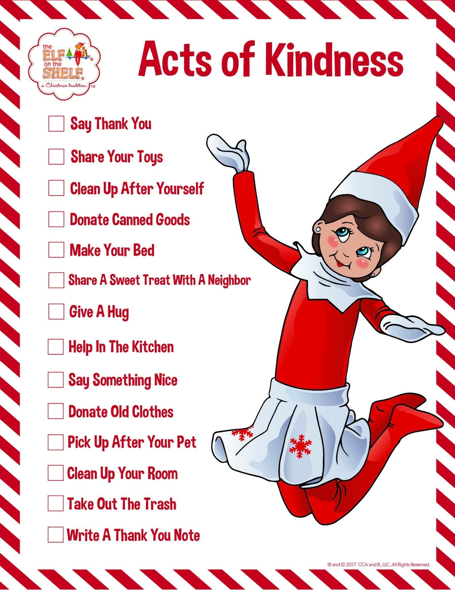 free elf on the shelf printables