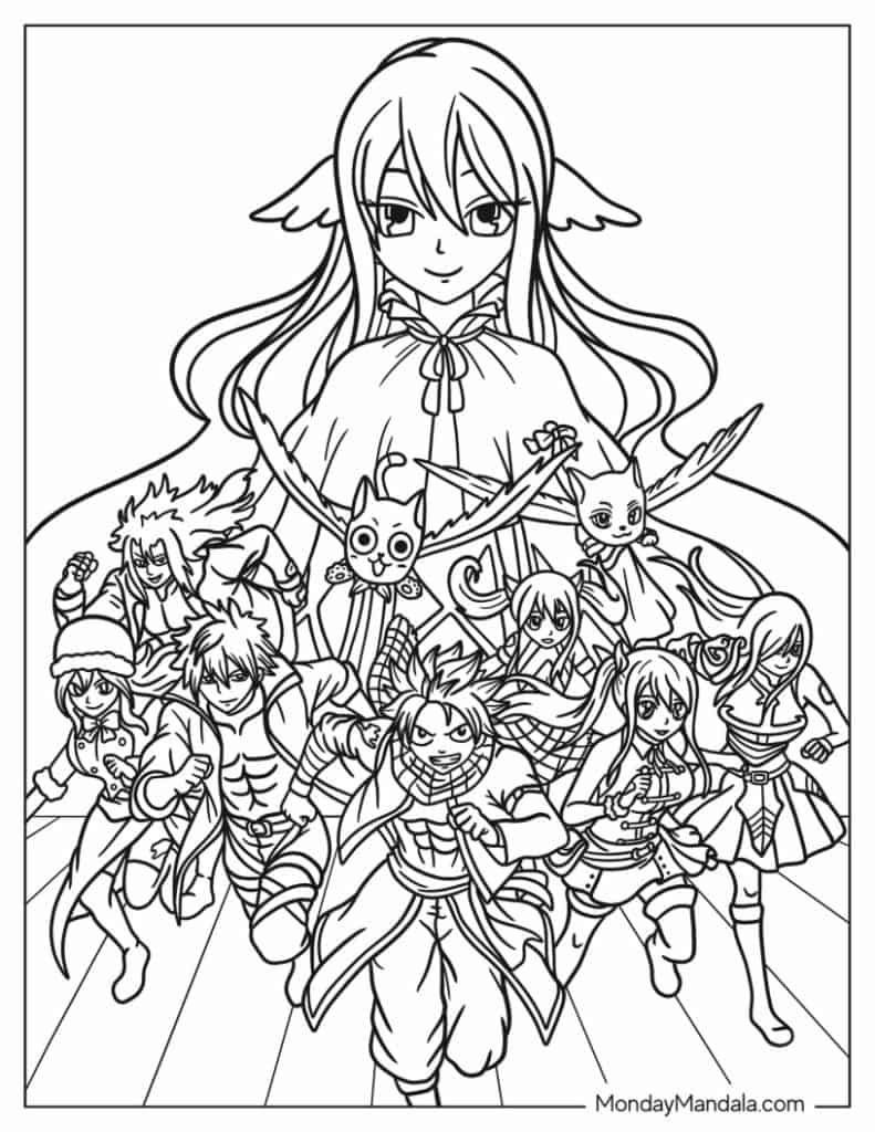 printable anime coloring pages