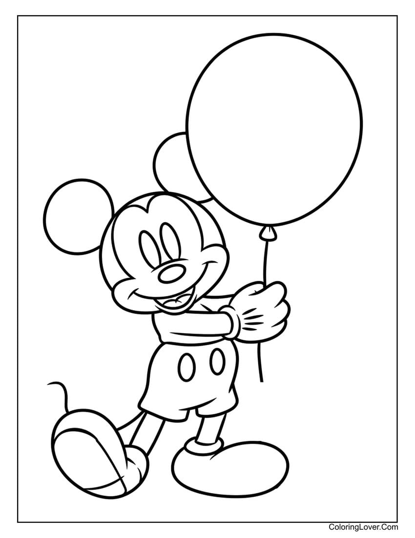 mickey mouse printable coloring pages