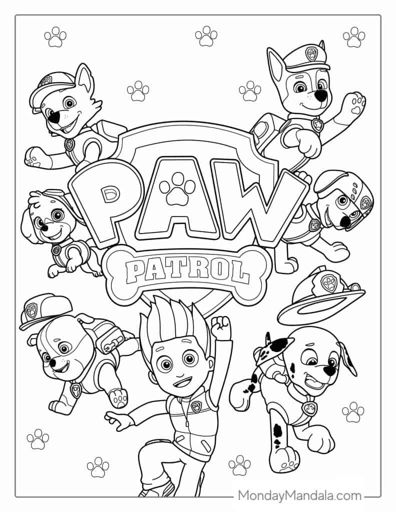 Paw Patrol Printable Coloring Pages