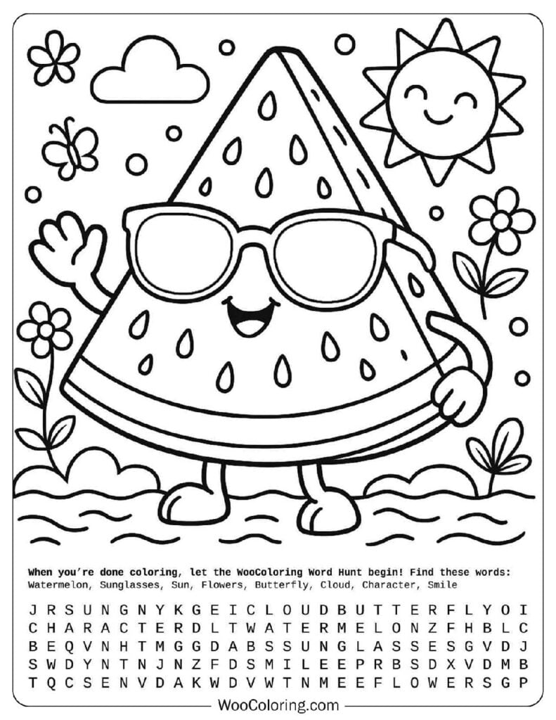 Free Summer Coloring Pages Printable
