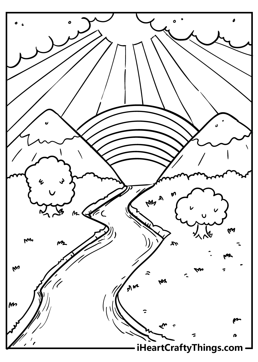 rainbow coloring pages printable