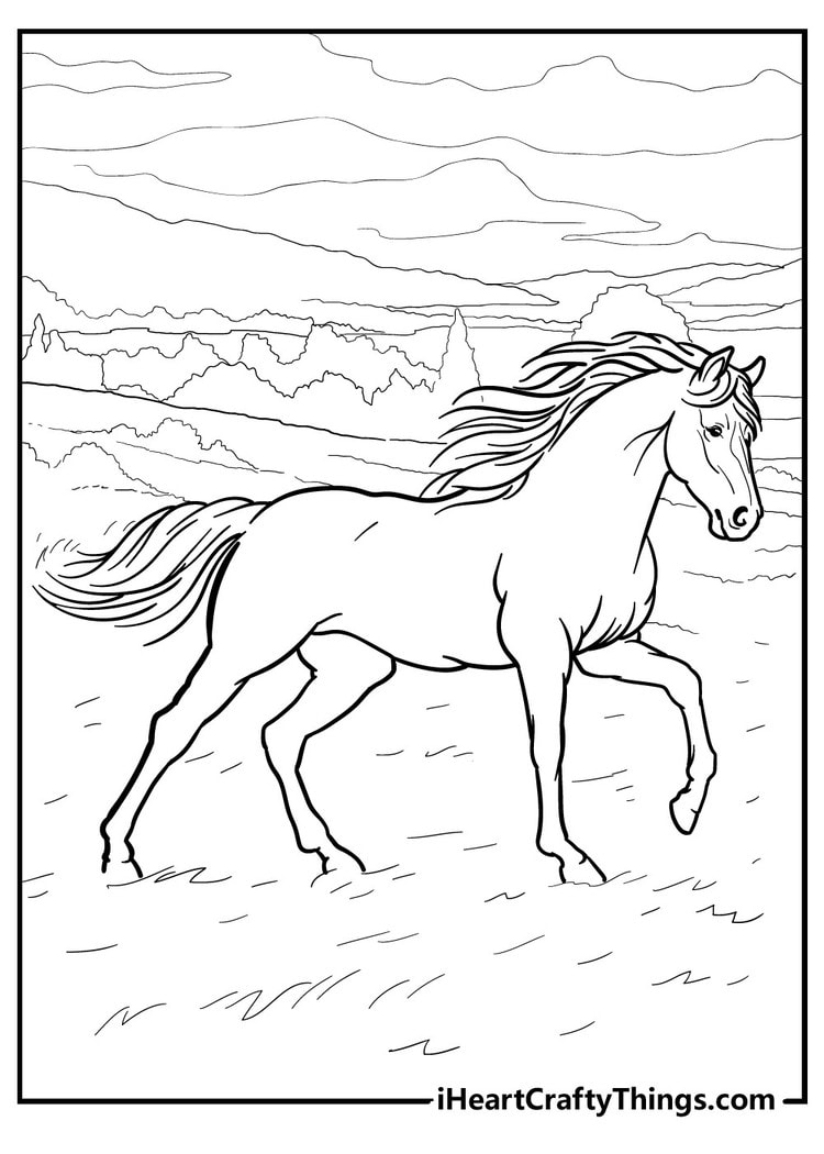 horse printable coloring pages