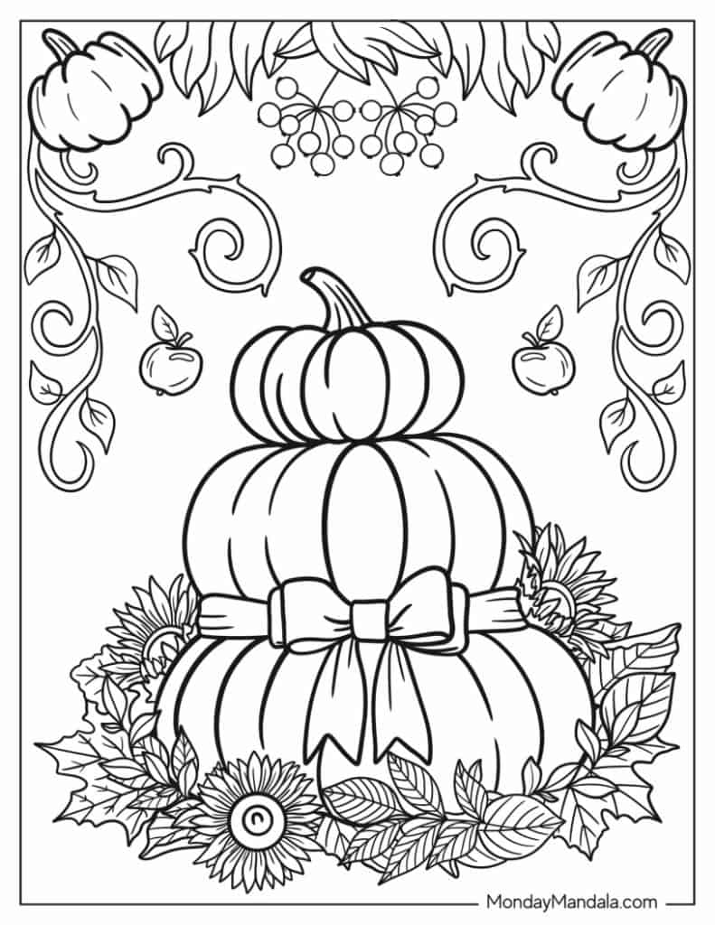fall coloring sheets free printable