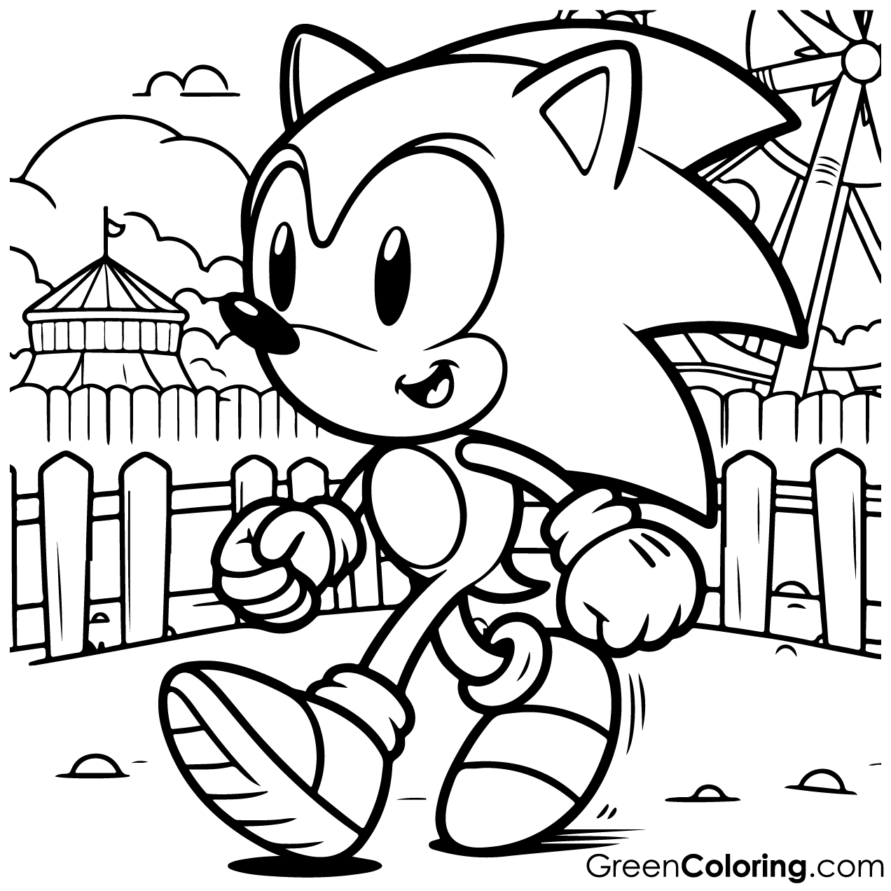 Sonic Hedgehog Coloring Pages Printable
