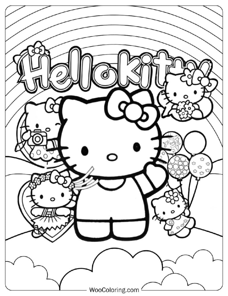 Coloring Pages Printable Hello Kitty