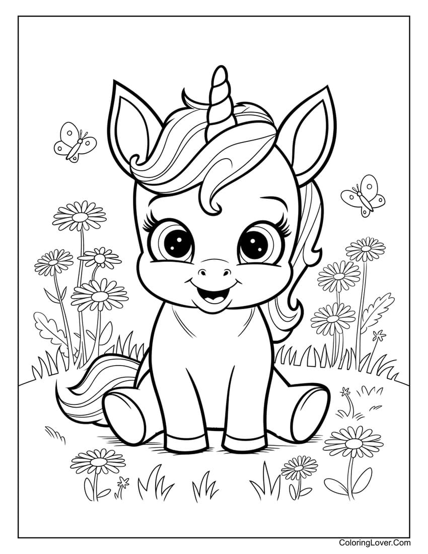 unicorn free printable coloring pages