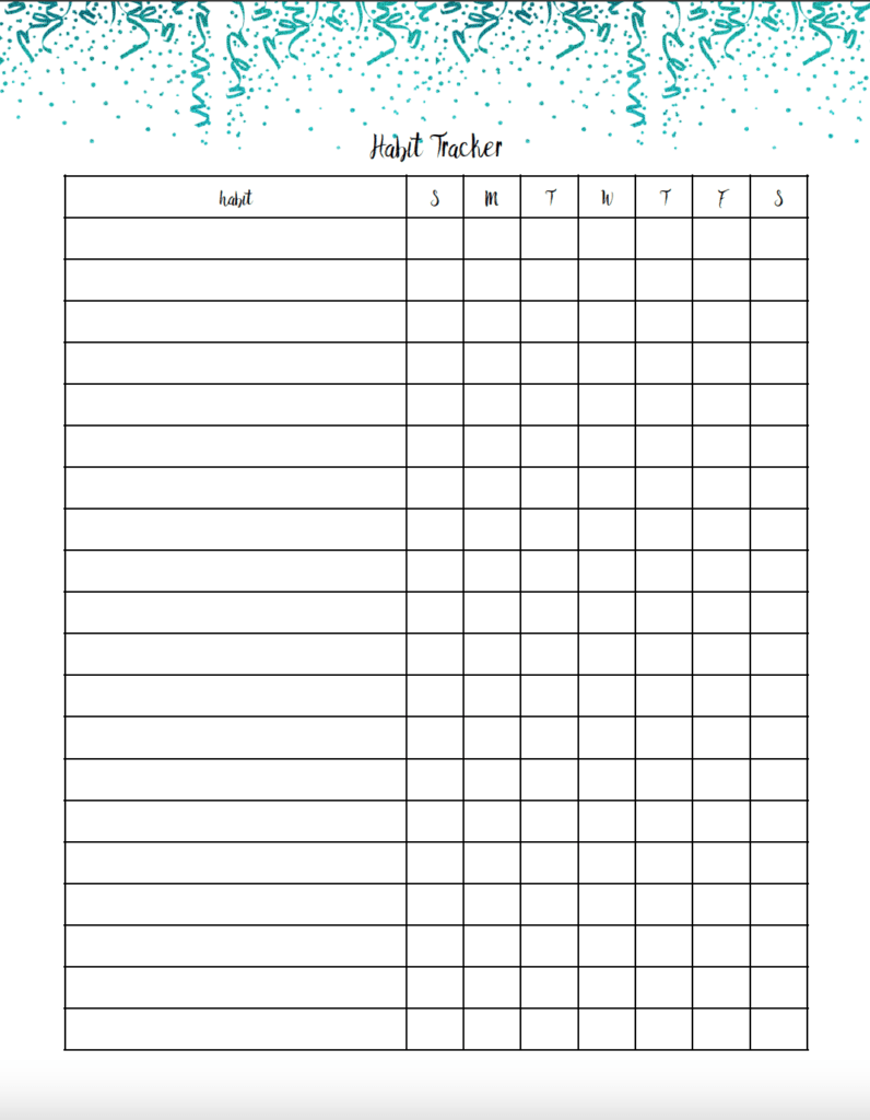 8 Free Printable Habit Trackers How To Change Your Life