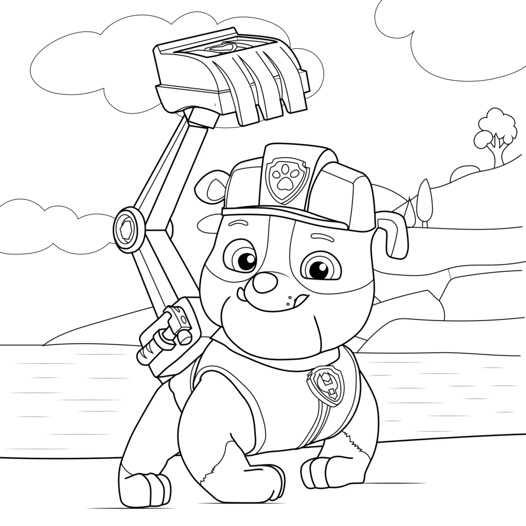 coloring pages paw patrol printable