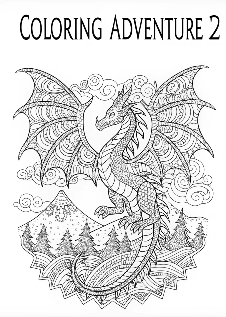 printable coloring pictures of dragons