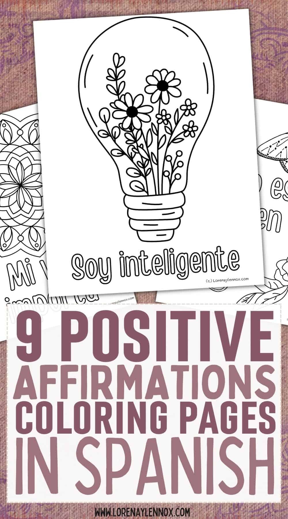 9 Positive Affirmations Coloring Pages For Kids In Spanish Free Printable Bilingual Beginnings