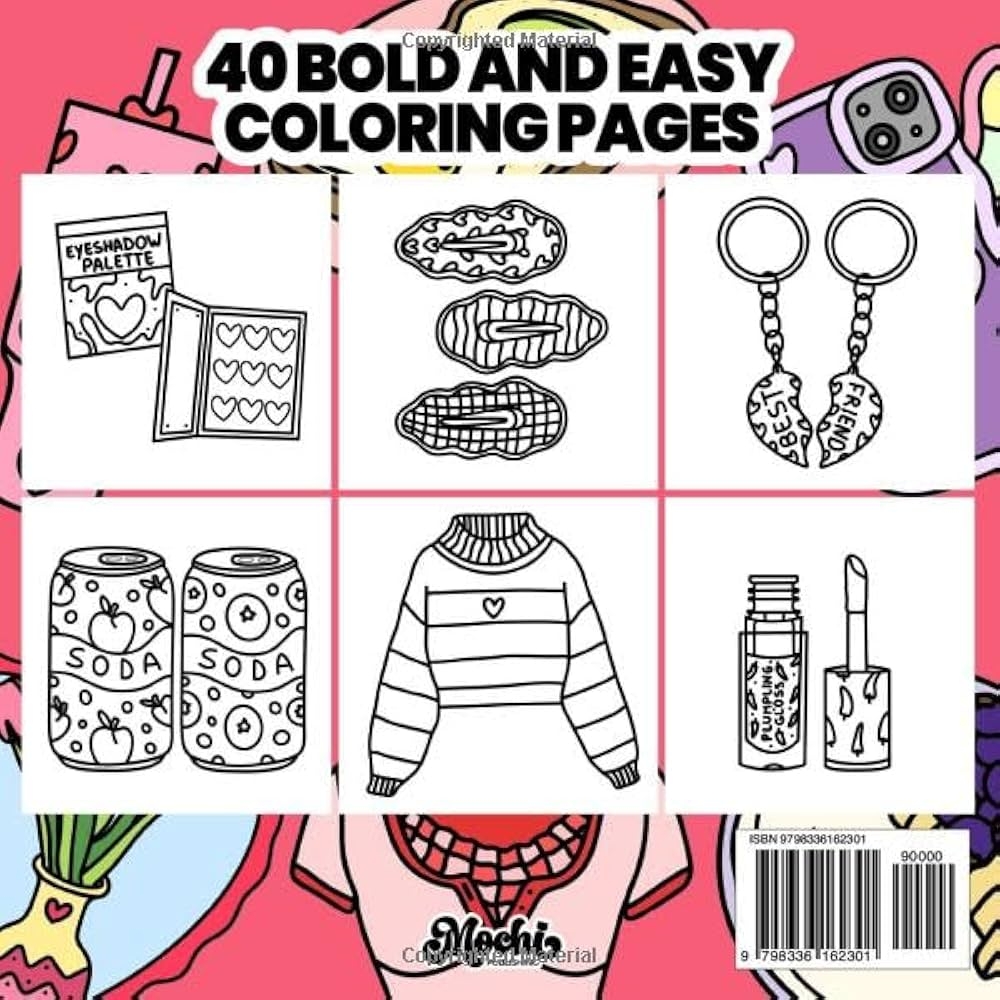 Aesthetic Girl Coloring Book Bold And Easy Coloring Pages For Adults And Kids Simple And Big Girly Inspired Designs For Relaxation Bold Easy Coloring Books Publishing Mochi 9798336162301 Amazon Books