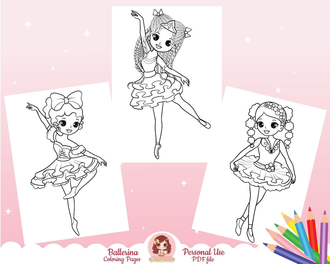 African Ballerina Coloring Pages For Kids Printable Coloring Sheets Fairy Princess Black Girls Chibi Girls Kawaii Coloring Book Pages Etsy