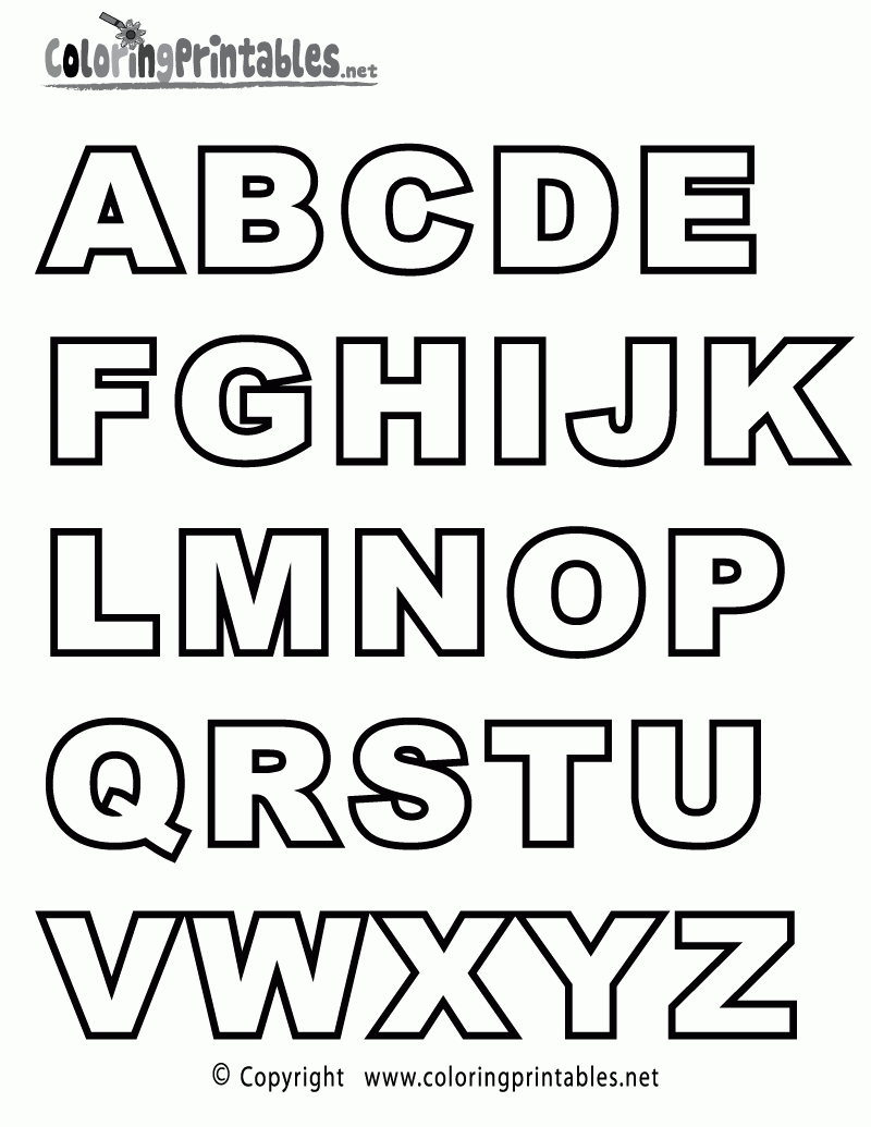 Printable Alphabet Pictures To Color