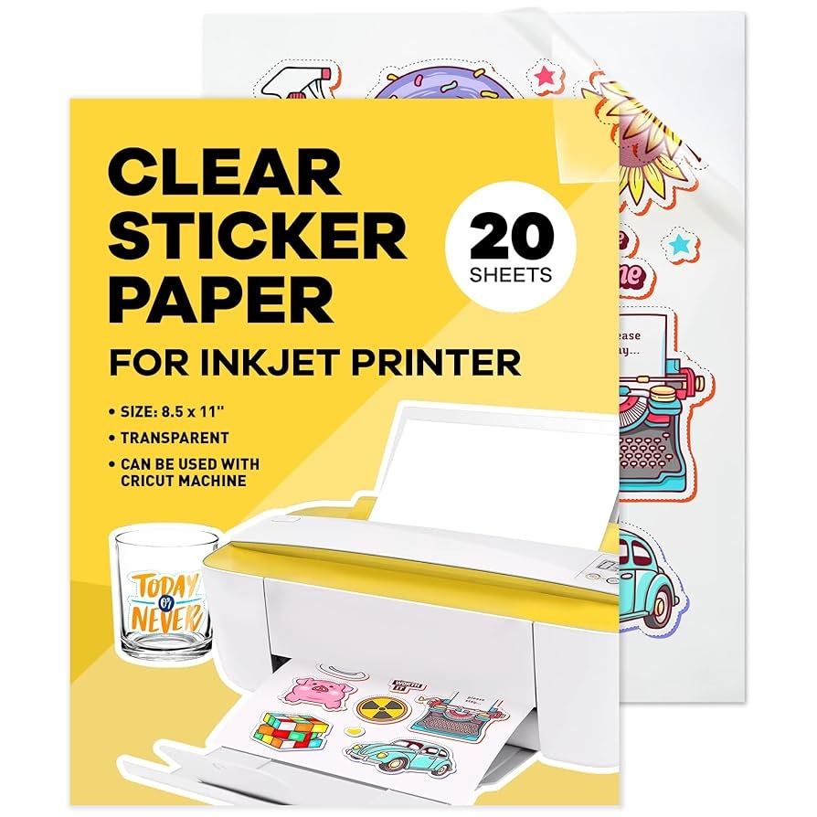 Clear Printable Sticker Paper