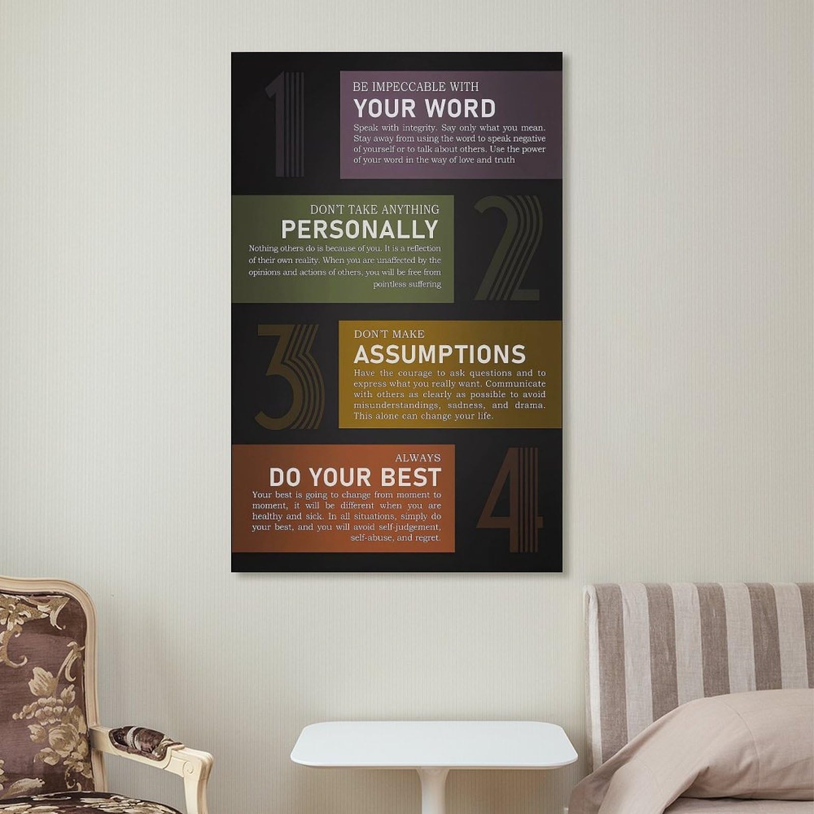 the four agreements free printable poster