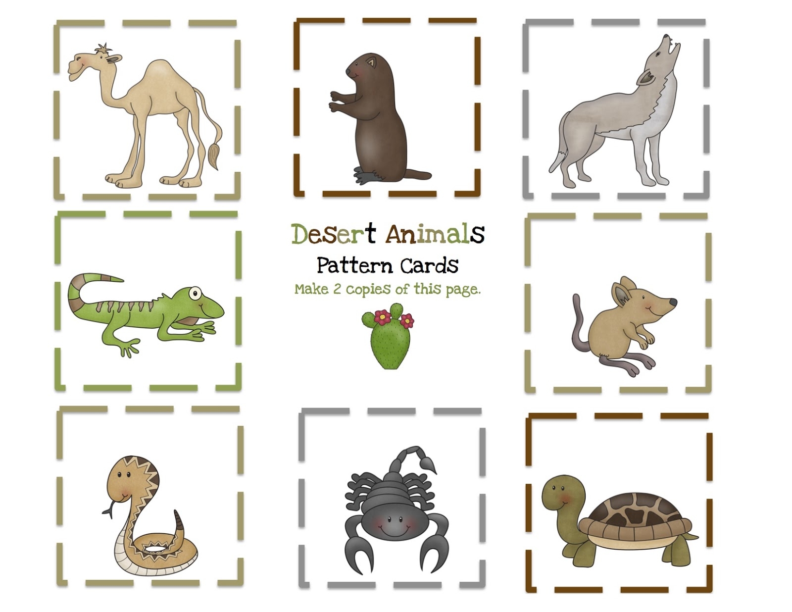 Animals Of The Desert Printables