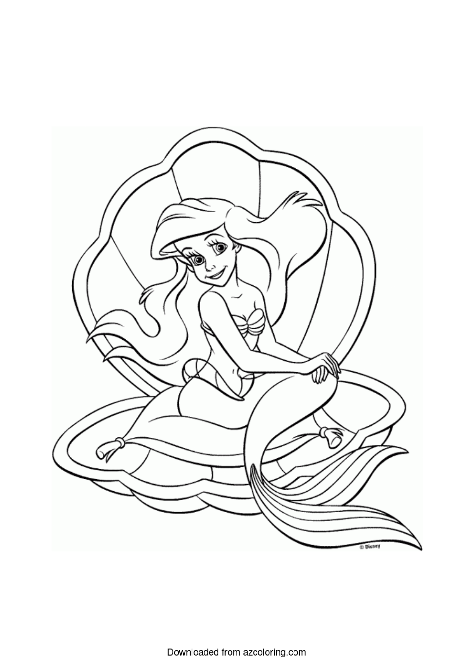 ariel the little mermaid coloring pages